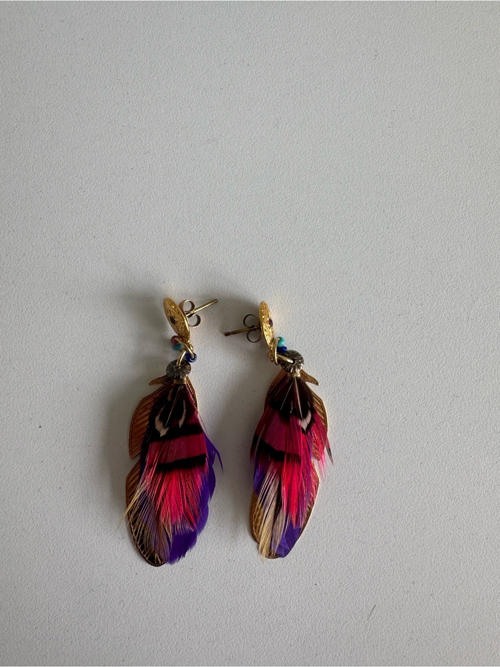 Gas Bijoux Sao Feather Earrings
